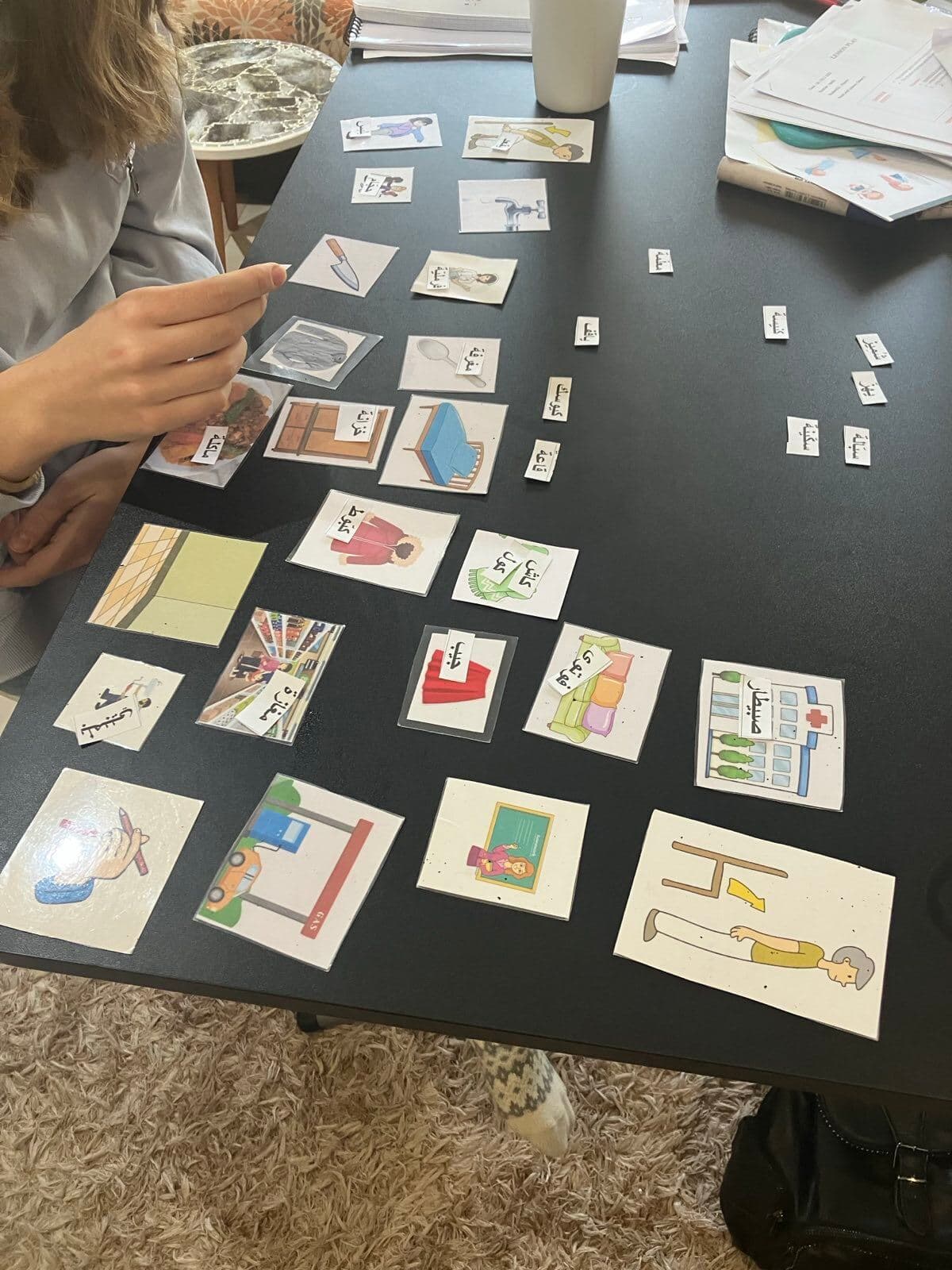 Students practicing vocabulary during a GPA conversation session